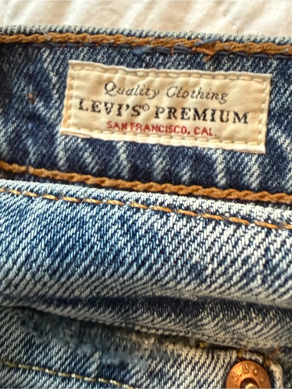 Levi’s Premium 501 Original Distressed Denim Cutoff Shorts Button Fly High Rise